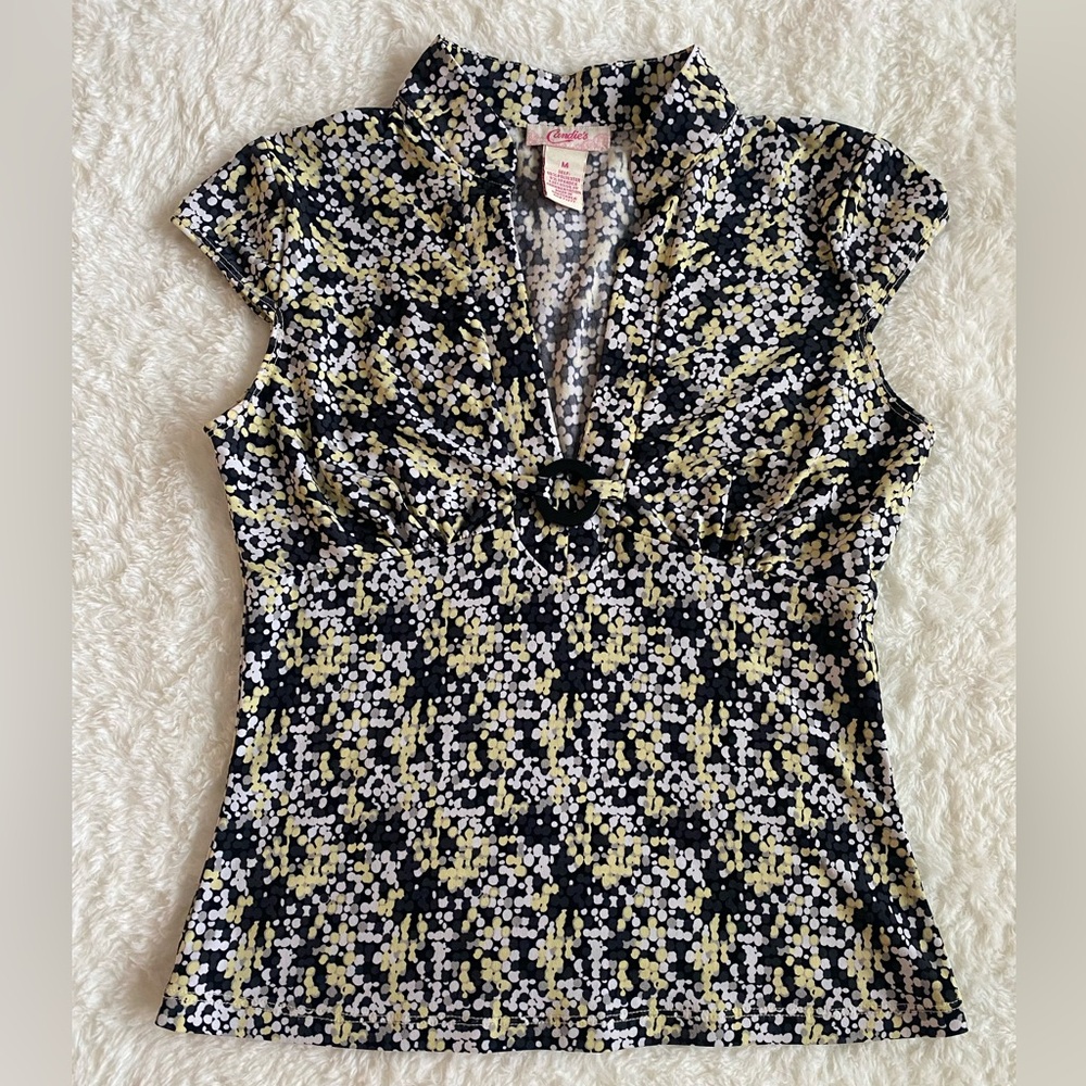 Candie's Black and Yellow Blouse
